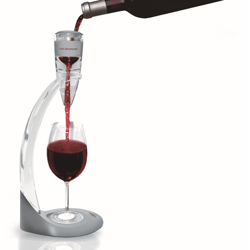 Set aireador de vino con peana