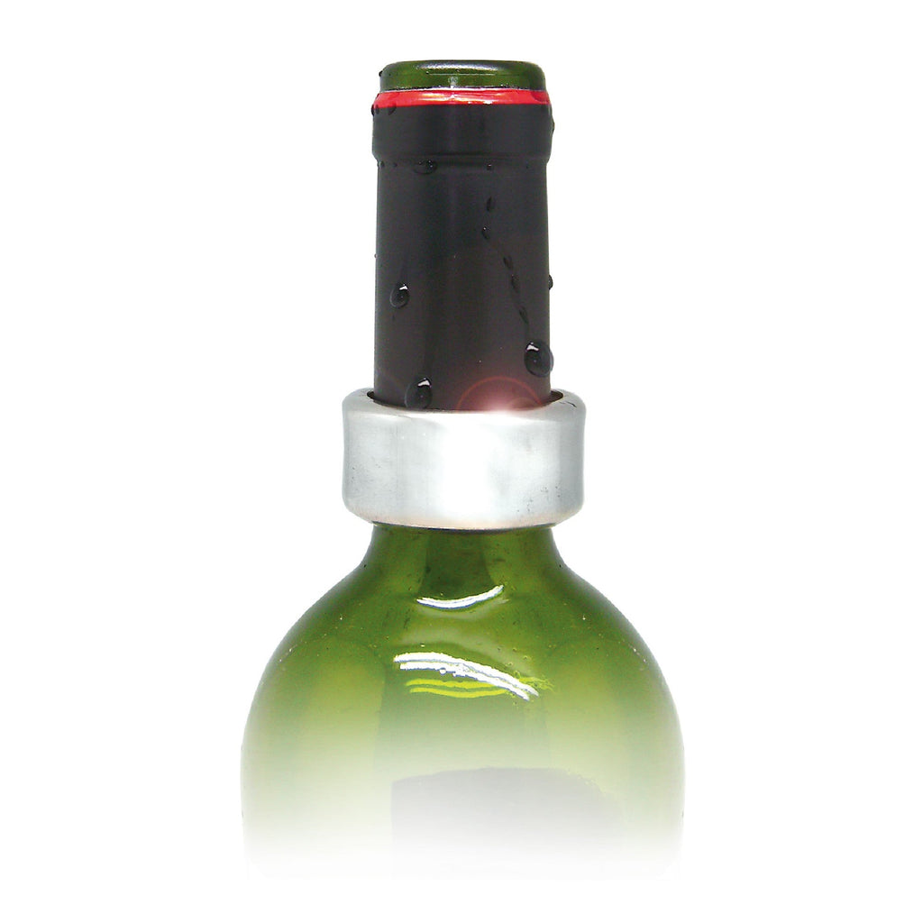 Silver Anti-Drip Wine Ring Set