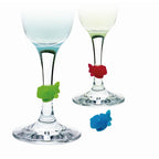 Set of 8 assorted silicone glass markers