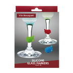 Set of 8 assorted silicone glass markers