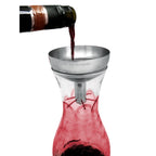 Funil decantador de vinho em aço inoxidável