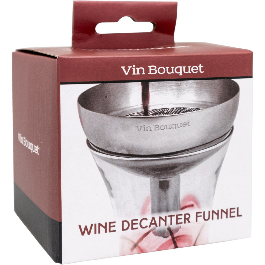 Funil decantador de vinho em aço inoxidável