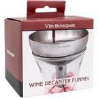 Funil decantador de vinho em aço inoxidável