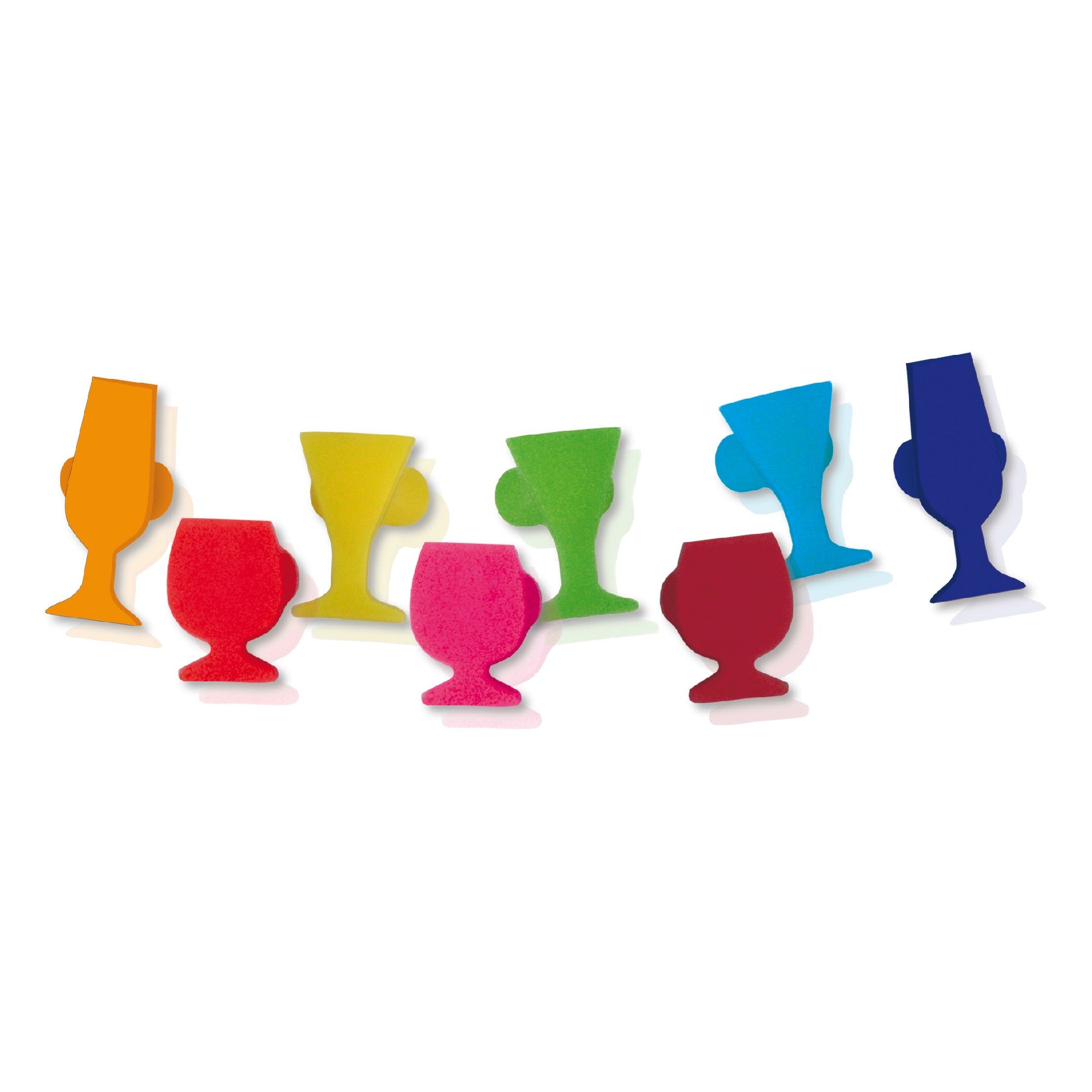 Set de 8 marcacopas de silicona surtidos