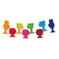 Set of 8 assorted silicone glass markers