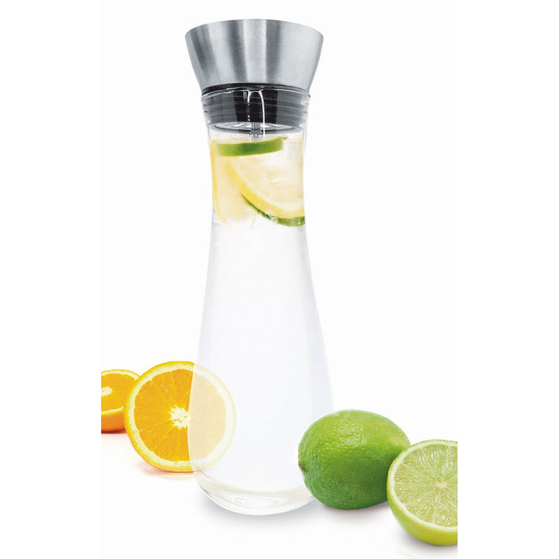 Jarra Cristal 1L con Tapa Acero Antigoteo