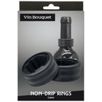 Set de Anillas Antigoteo Negras para Vino