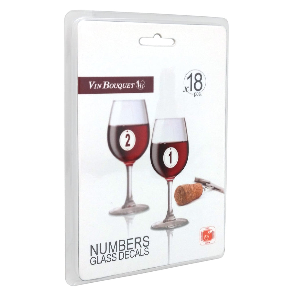 Adhesivos para copas numerados reutilizables