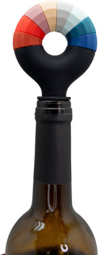 Bottle stopper with glass markers