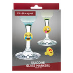 Set of 8 assorted silicone glass markers