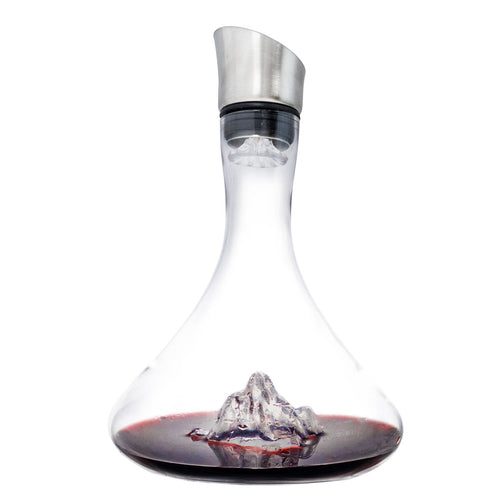 Decantador de Vino Montaña 1,5 L con Oxigenador y Vertedor