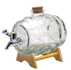 Dispensador de bebidas alcoólicas em forma de barril de vidro – 1 litro