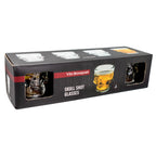 Skull Shot Glasses Set of 4 Glass