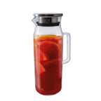 Jarro em vidro de 1,5L com pega e filtro em aço inoxidável.