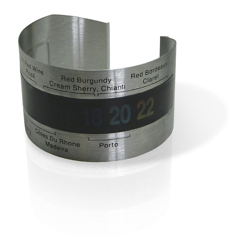 Termómetro analógico con guía para botellas de vino
