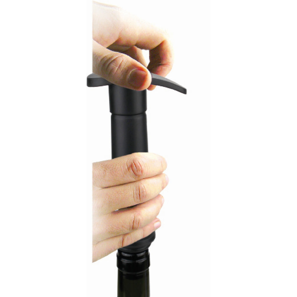 Black Manual Vacuum Pump with 2 Stoppers