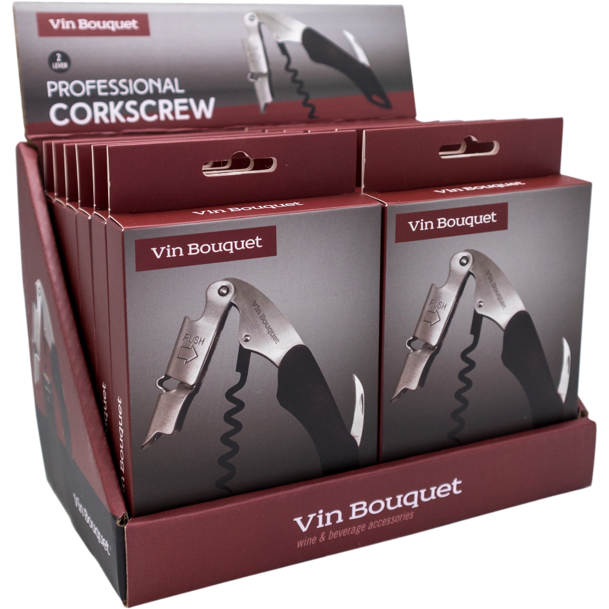 Professional 2-step corkscrew assorted colors