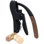 Lever corkscrew with ergonomic handles