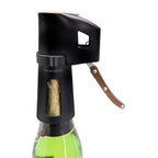 Abridor de champán con mango de madera ergonómico