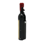 Wine bottle shaped corkscrew with magnet