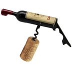 Wine bottle shaped corkscrew with magnet