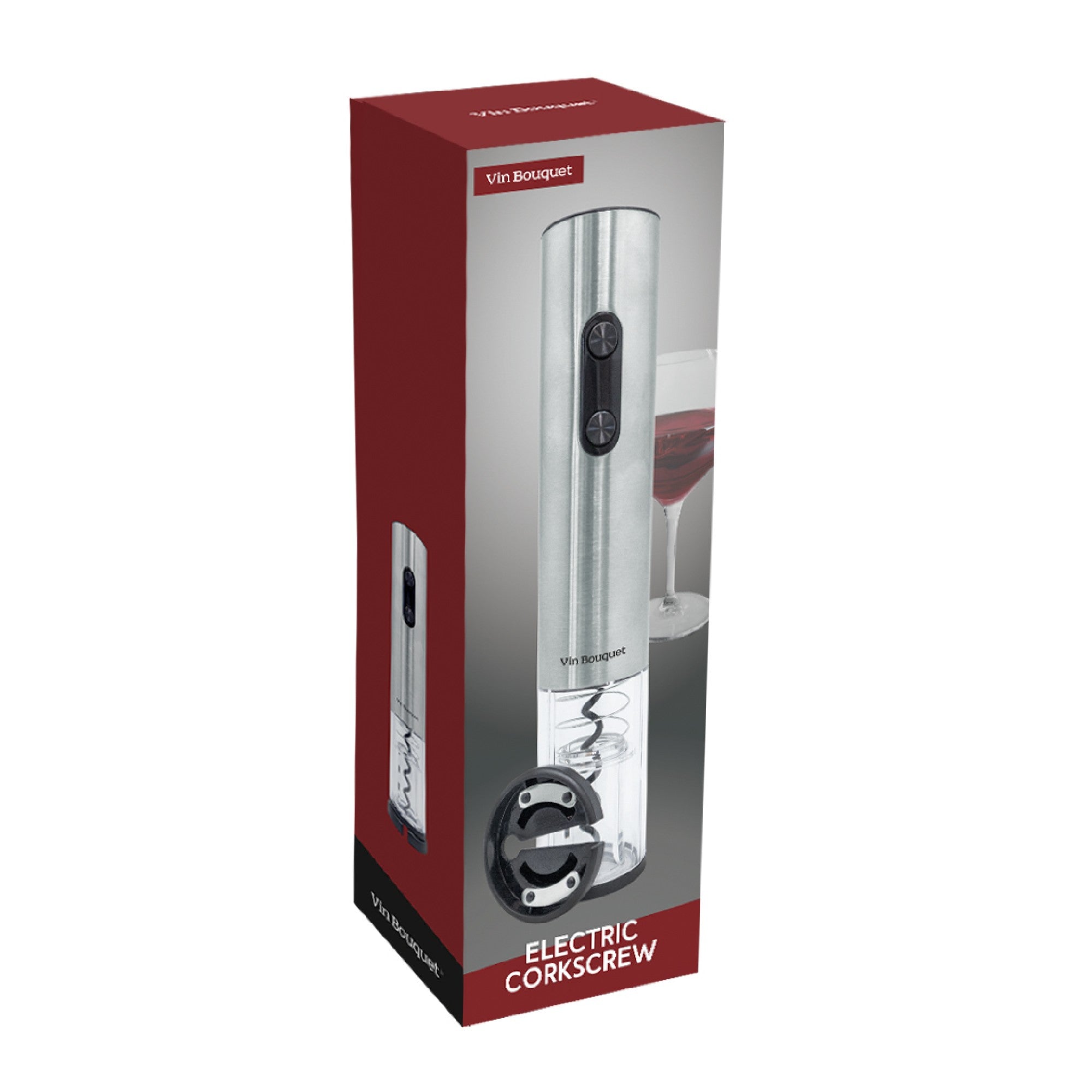 Automatic stainless steel electric corkscrew