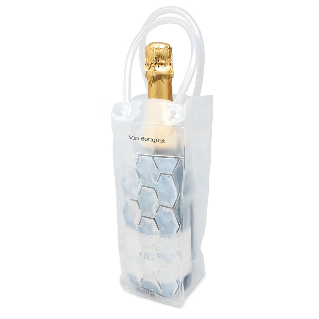 Bolsa enfriadora de gel transparente para botellas
