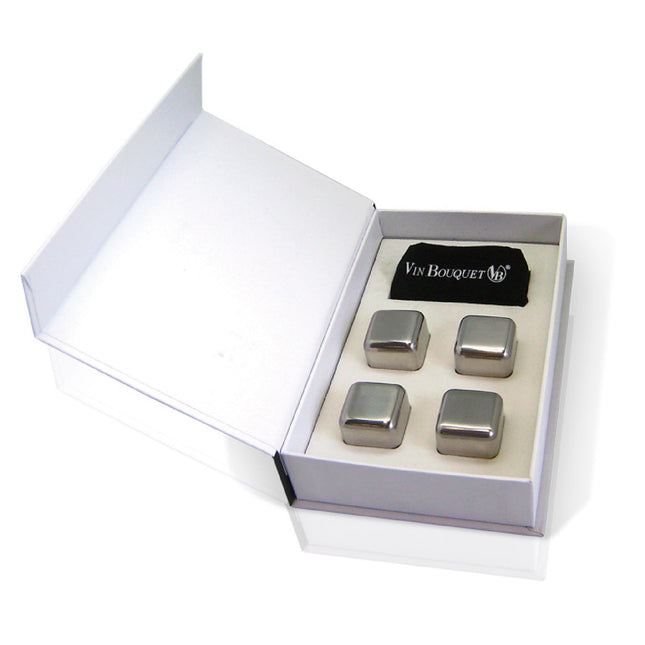 Cubitos enfriadores acero inoxidable 4 unidades