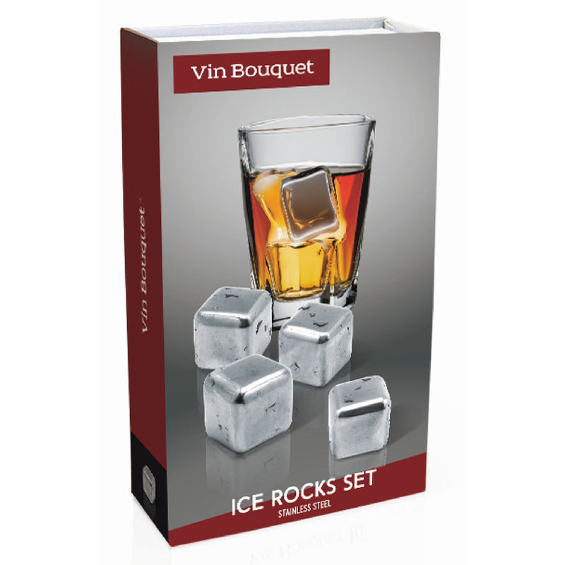 Cubitos enfriadores acero inoxidable 4 unidades