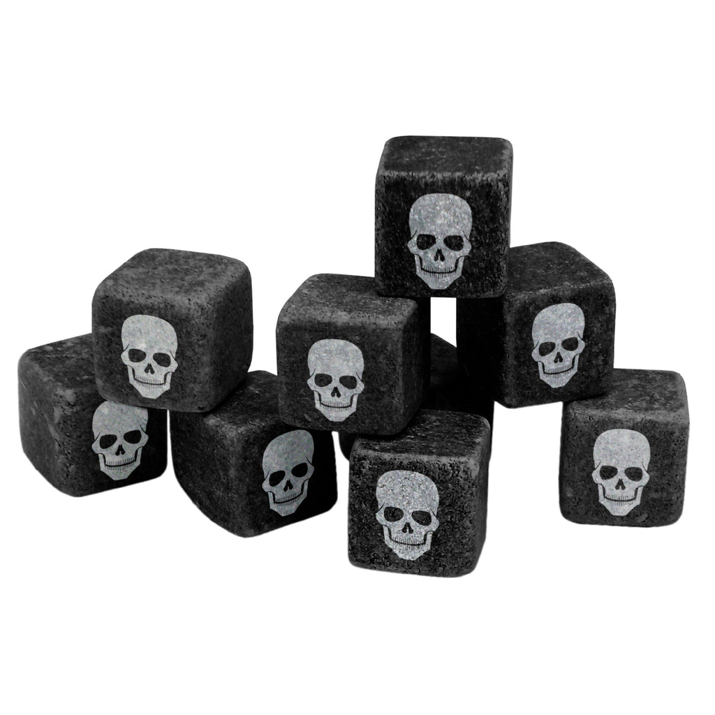 Cubos de gelo em forma de caveira para arrefecer bebidas, 9 unidades
