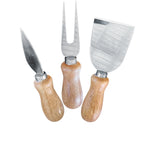 Tabuleiro de ardósia com 3 utensílios para queijo