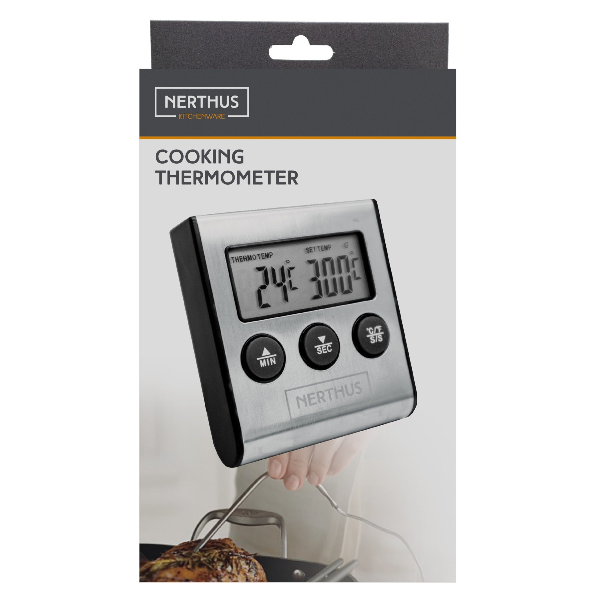Termómetro digital de cozinha com sonda