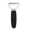 Kitchen peeler with smooth blade and non-slip handle