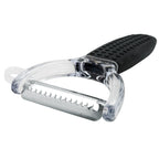 Kitchen peeler with smooth blade and non-slip handle
