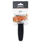 Kitchen peeler with smooth blade and non-slip handle