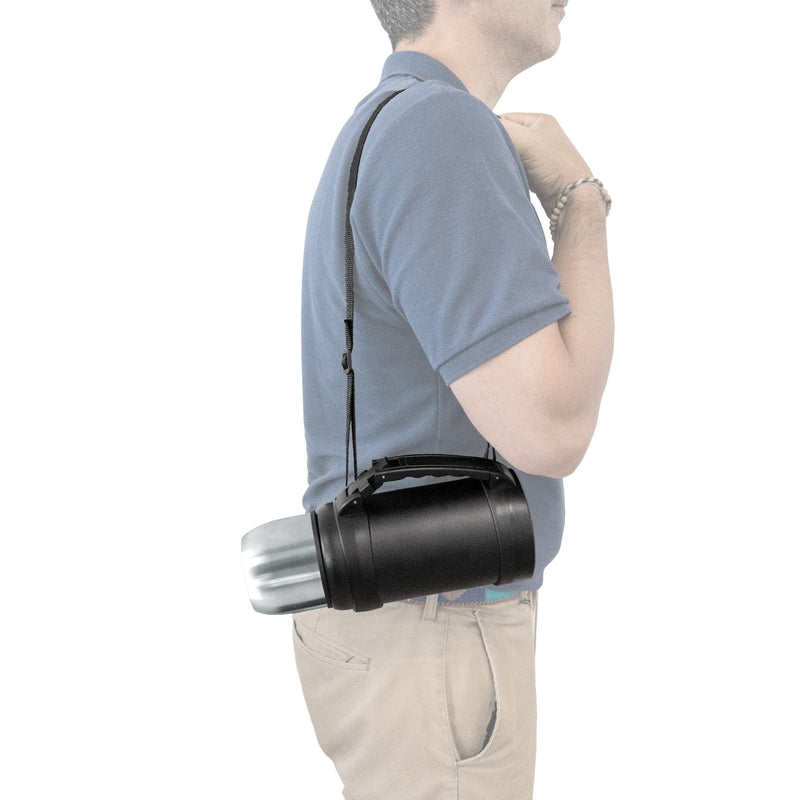 Termo acero inoxidable con vaso y tapón click