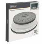 Tapa plegable para microondas con cesta de drenaje