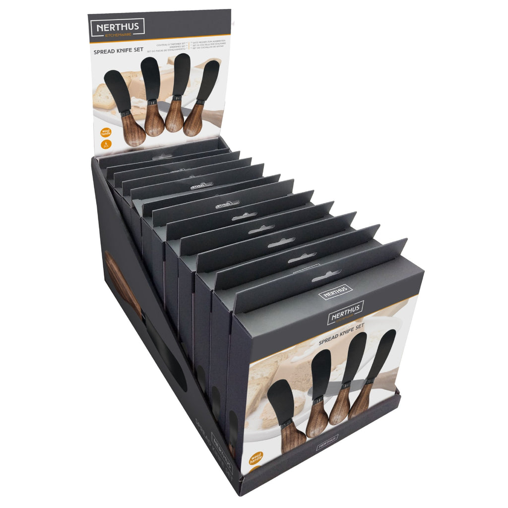 Set cuchillos para untar mango madera elegantes