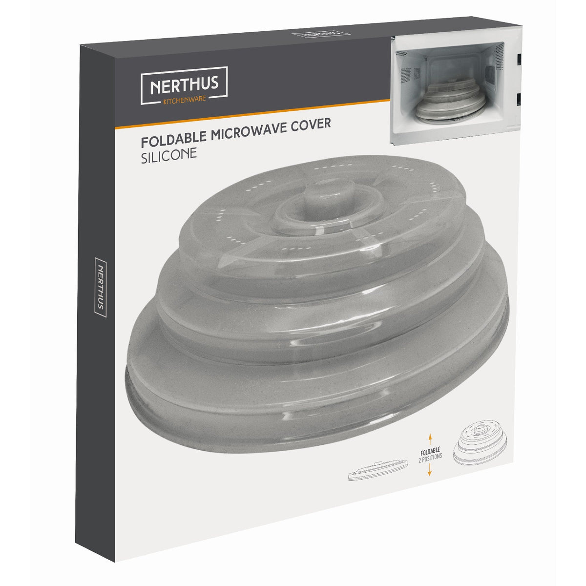 Tapa de silicona plegable para microondas transparente
