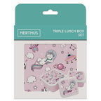 Conjunto de lancheiras infantis empilháveis