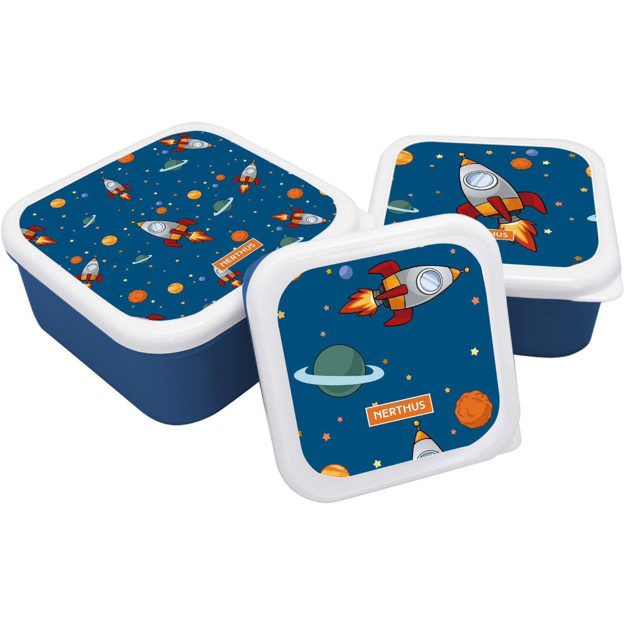 Conjunto de lancheiras infantis empilháveis