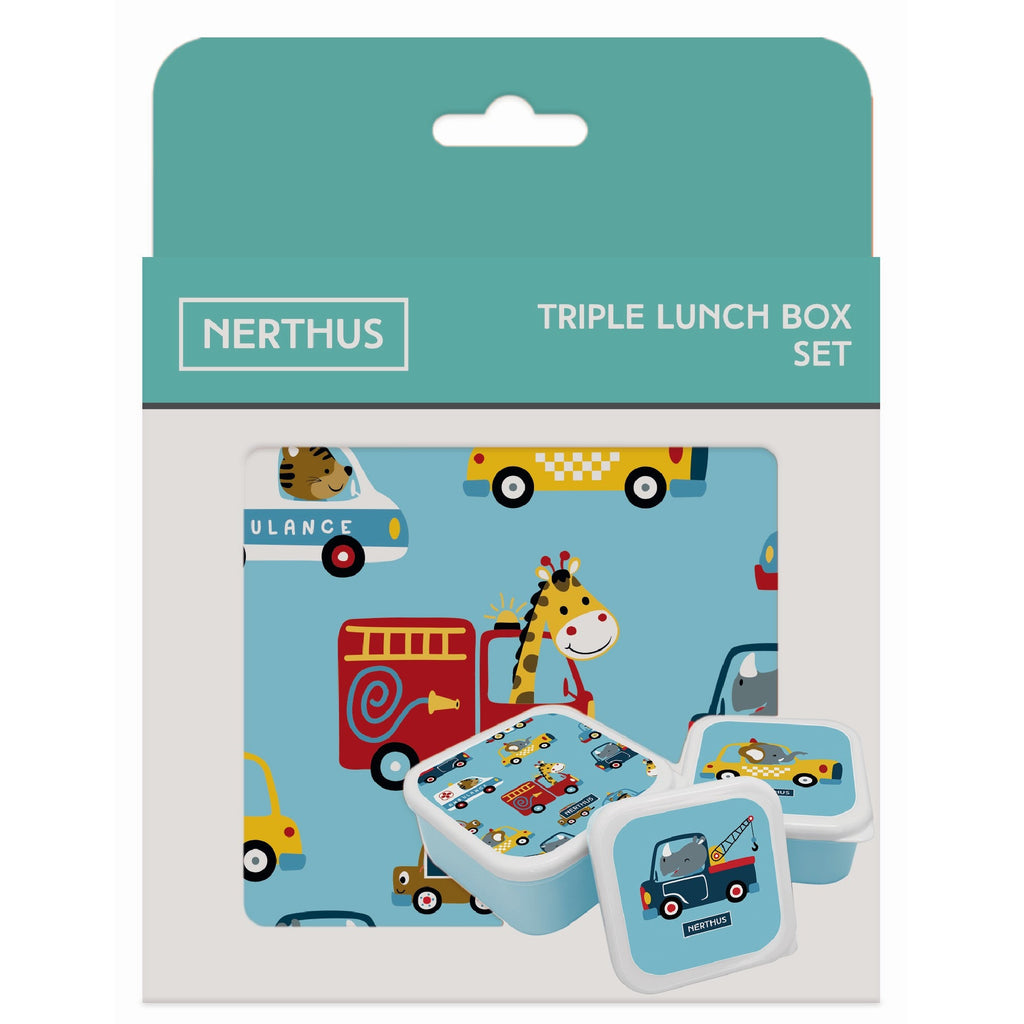 Conjunto de lancheiras infantis empilháveis