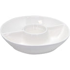 Round Triple Porcelain Snack Plate – Bowl Type