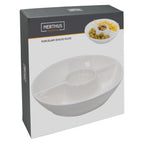 Round Triple Porcelain Snack Plate – Bowl Type