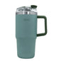Thermal mug with airtight lid and straw