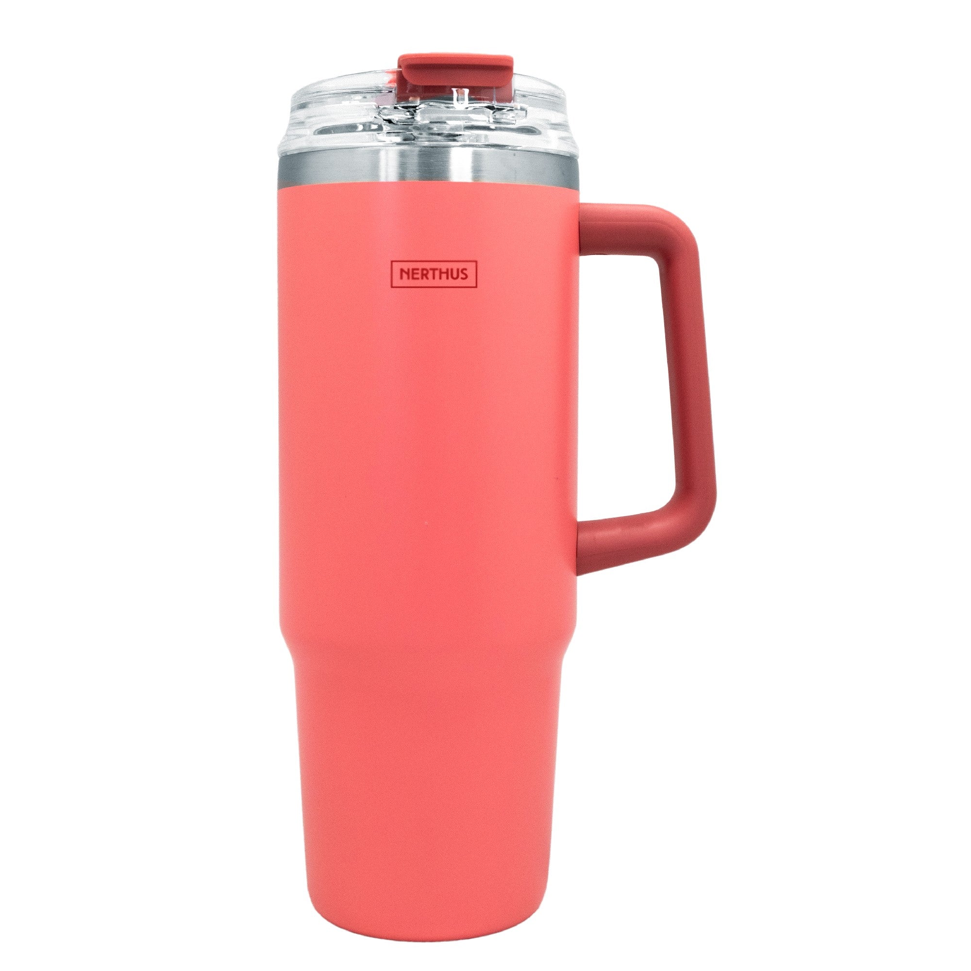 Thermal mug with airtight lid and straw