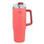 Thermal mug with airtight lid and straw