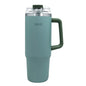 Thermal mug with airtight lid and straw