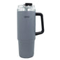 Thermal mug with airtight lid and straw