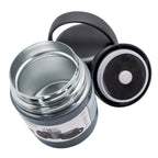 Recipiente térmico para alimentos de 650 ml com tampa, copo e pega.